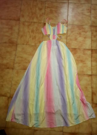 Vestido largo fantasía multicolor