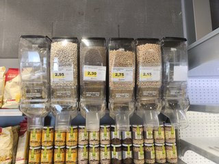 Dispensador de cereales transparente