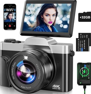 SIN ABRIR Cámara con WiFi Digital 4K 64MP
