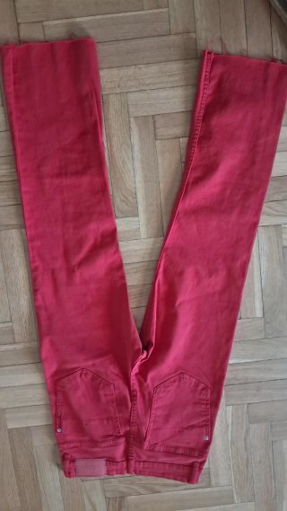 Vaqueros tobilleros rojos talla S