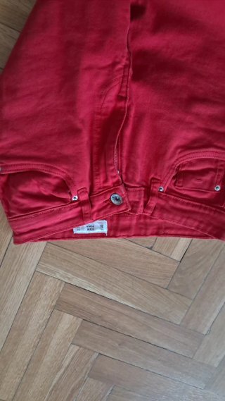 Vaqueros tobilleros rojos talla S