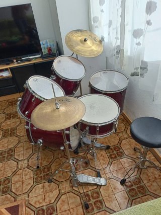 Batería Acústica Pearl Roja