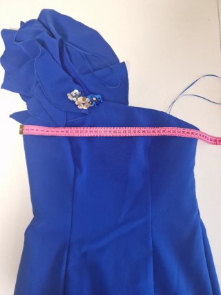 Vestido fiesta largo azul Veneno en la piel T36