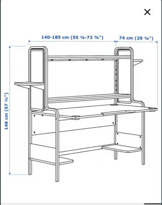 Escritorio FREEDE Ikea Negro