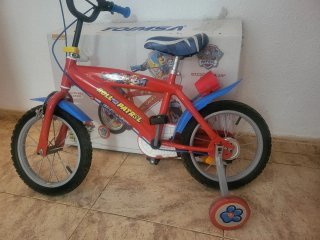 Bicicleta Infantil Paw Patrol Roja
