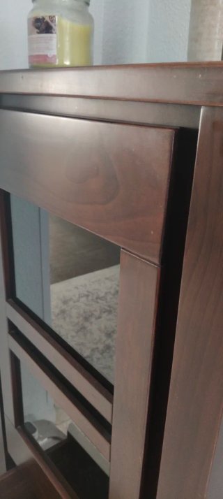 Vitrina madera  con cajones