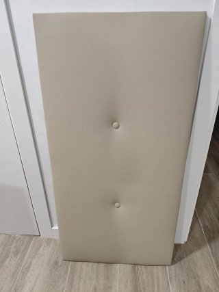 Cabecero de cama polipiel beige