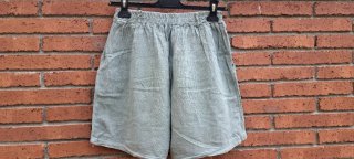 Pantalones cortos de lino verde