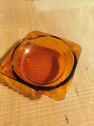 Cenicero Vintage Cristal Ámbar