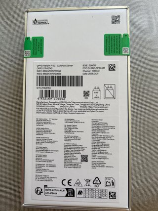 OPPO Reno14 F 5G 256GB DUE UNITÀ
