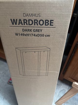 Armario DAMHUS Dark Grey 149x174x50cm