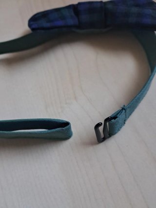 Pajarita cuadros azul y verde