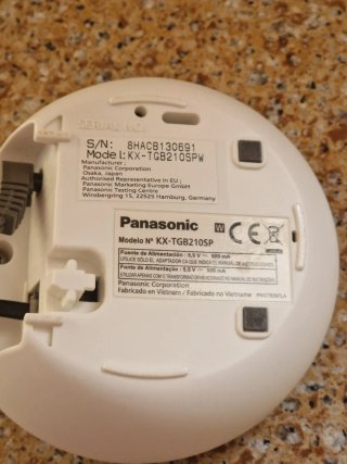 Teléfono Panasonic inalámbrico beige