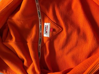 Felpa Tommy Jeans Arancione con Cappuccio e Zip