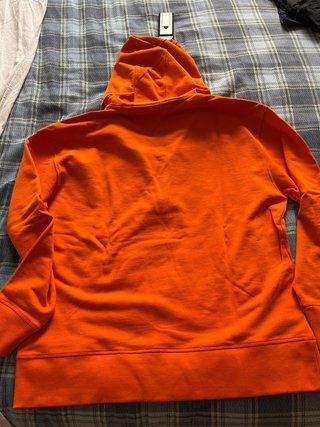 Felpa Tommy Jeans Arancione con Cappuccio e Zip