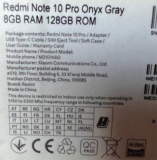 Xiaomi Redmi Note 10 Pro 108MP 120Hz AMOLED