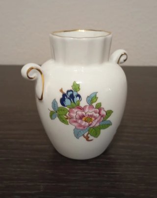 HERMOSO JARRÓN PEQUEÑO DE PORCELANA FINA, AYNSLEY