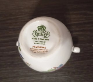 HERMOSO JARRÓN PEQUEÑO DE PORCELANA FINA, AYNSLEY