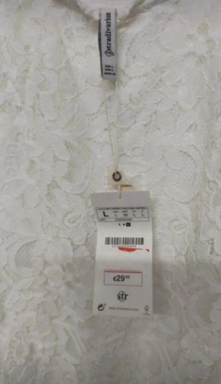 Vestido encaje blanco Stradivarius T M/L