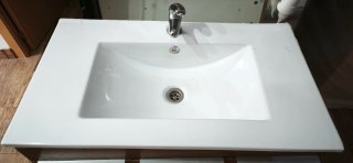 Mueble de baño madera y metal