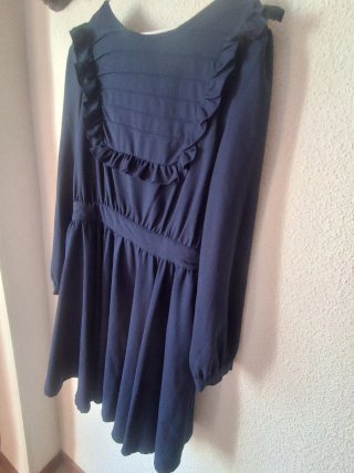 Vestido azul estilo retro