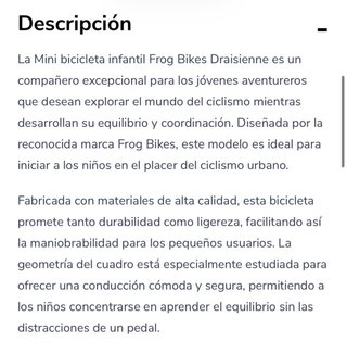 Bicicleta senza pedali Frog Tadpole Mini