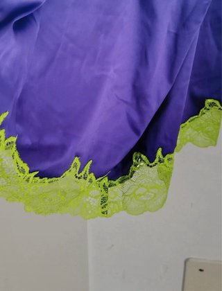 Vestido Lencero Morado y Verde