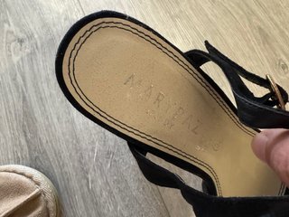 Sandalias Mari Paz Tacón Plataforma Negras
