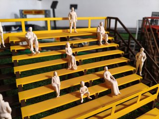 Tribunas y figuras: maquetas Scalextric diorama