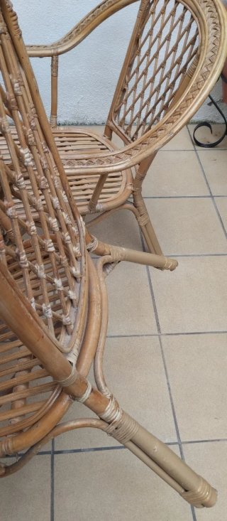 2 Sillones de Mimbre Rattan