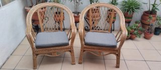2 Sillones de Mimbre Rattan