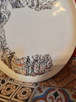 Coppia piatti ceramica Enzo Babini anni 70/80