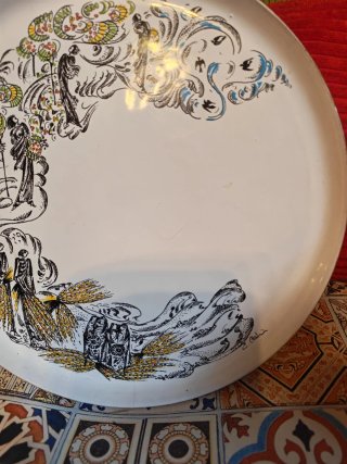 Coppia piatti ceramica Enzo Babini anni 70/80