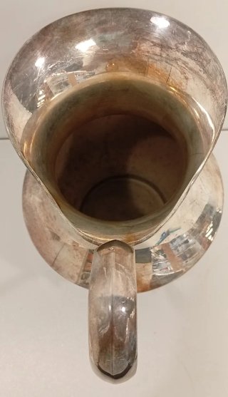 JARRA DE ALPACA BAÑADA EN PLATA