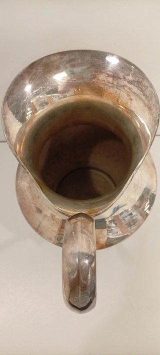 JARRA DE ALPACA BAÑADA EN PLATA
