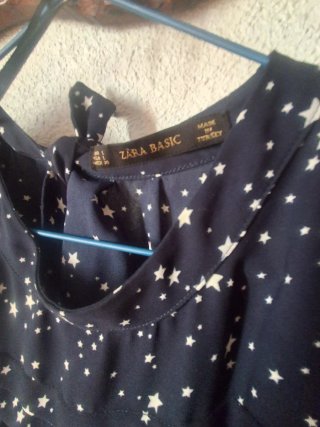 Blusa Zara Estrellas Azul