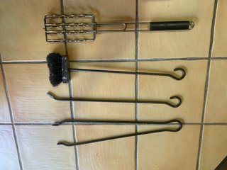 Set Arredo Camino Metallo Legno
