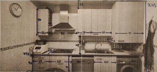 Cocina. Muebles + encimera +fregadero+ campana+mic