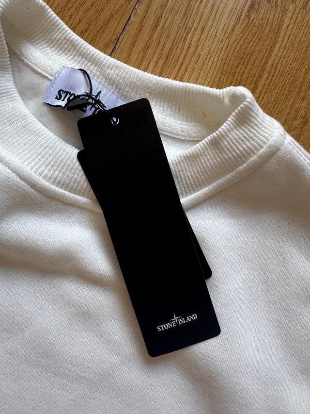 Sudadera Stone Island Blanca Talla M