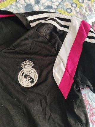 Camiseta Real Madrid Adidas Negra y rosa
