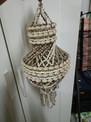 Colgante lámpara conchas marinas