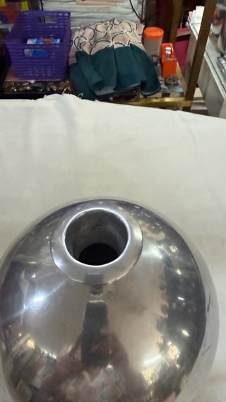 Jarrón Decorativo Esfera Plata