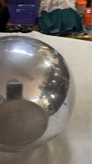 Jarrón Decorativo Esfera Plata