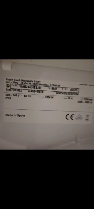 Lavadora Bosch Serie 6 para piezas la puerta 50 eu