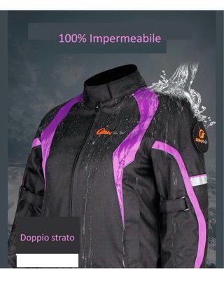 Chaqueta Moto Mujer 4 Estaciones Impermeable