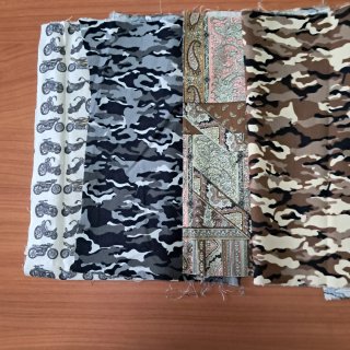Telas camuflaje y motos