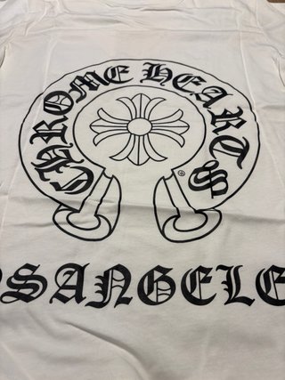 Maglietta Chrome Hearts Bianca Manica Lunga