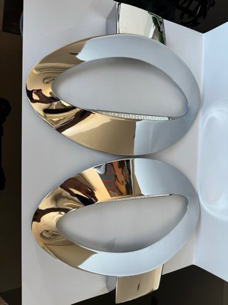 Coppia Lampade Parete Artemide Mesmeri Cromo