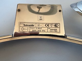 Coppia Lampade Parete Artemide Mesmeri Cromo
