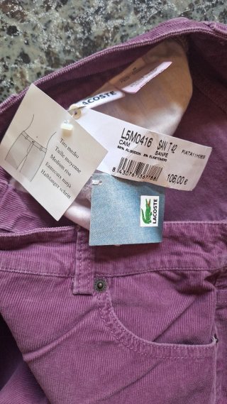 Pantalones pana Lacoste T42 NUEVOS